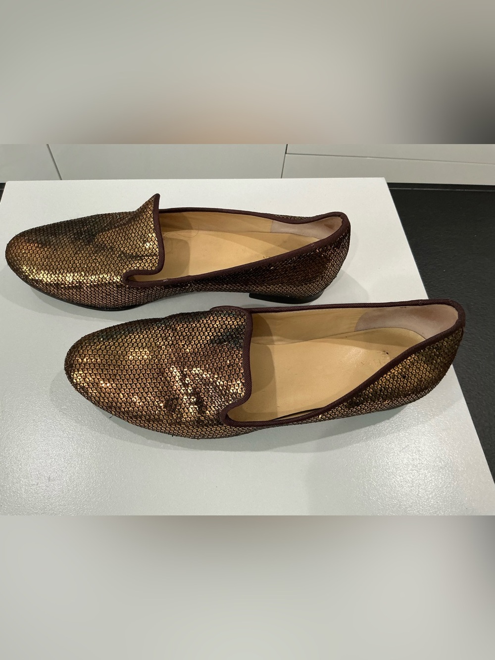 Cole Haan Nike air metallic bronze loafers flats 9.5 B